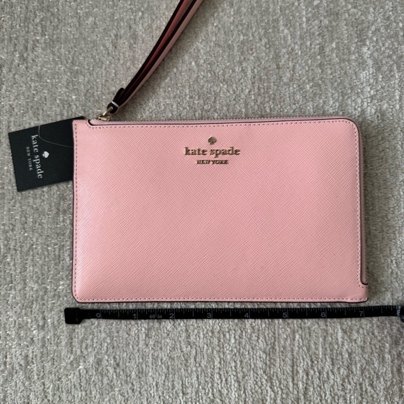 NWT Kate Spade Soft Pink Medium L-zip Wristlet - Picture 8 of 8
